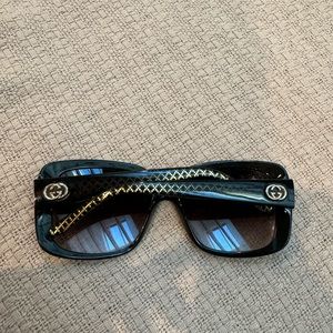 Gucci sunglasses, square frames.